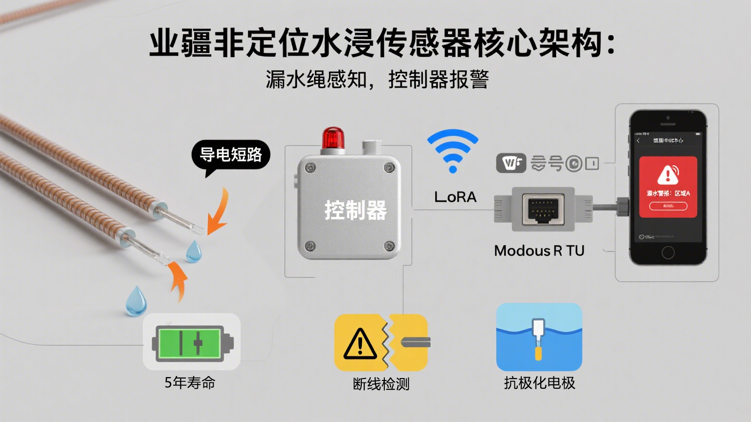 快速感知，全域守護：業(yè)疆智能非定位水浸傳感器